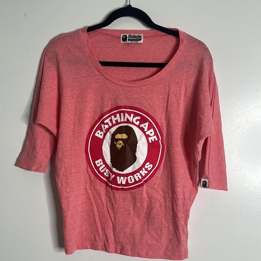 ABathing Ape pink top size small